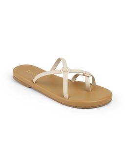 ZELION - Women Beige Stylish Flats - Comfortable and Trendy Footwear
