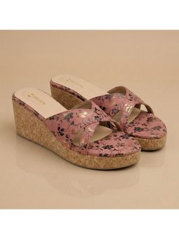 ZELION - Women Pink Stylish Wedges Heels - Comfortable and Trendy Footwear