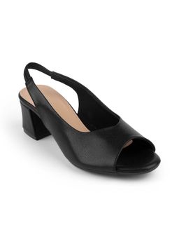 ZELION - Women Black Stylish Block Heels - Comfortable and Trendy Footwear