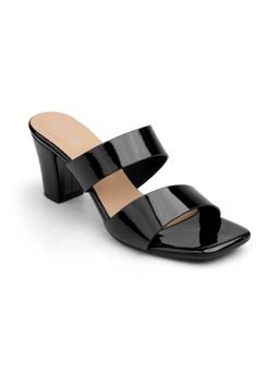 ZELION - Women Black Stylish Block Heels - Comfortable and Trendy Footwear