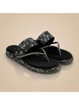 ZELION - Women Black Stylish Sandals - Comfortable and Trendy Footwear
