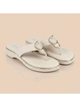 ZELION - Women Cream Stylish Sandals - Comfortable and Trendy Footwear
