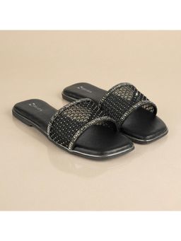 ZELION - Women Black Stylish Flats - Comfortable and Trendy Footwear