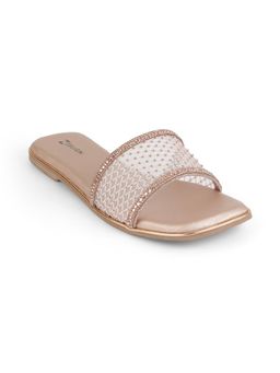 ZELION - Women Rose Gold Stylish Flats - Comfortable and Trendy Footwear