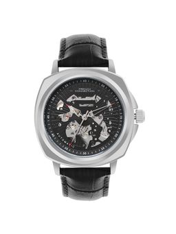 French Connection - Automatic Men Watch with Black Leather Strap-Fca03-1 (M)