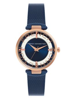 French Connection - Navy Blue Dial Analog Watch for Women - Fcl0002E (M)