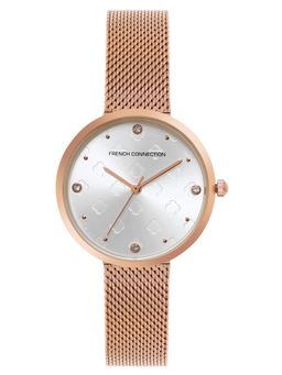 French Connection - Women Analog Watch with Rose Gold Strap-Fcn00040A (M)