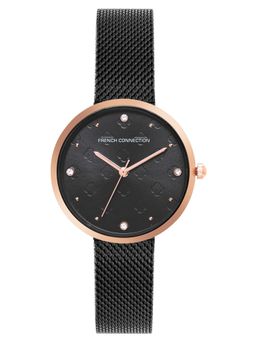 French Connection - Women Analog Watch with Black Strap-Fcn00040B (M)