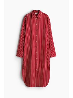 H&M - Women Red Poplin Shirt Dress