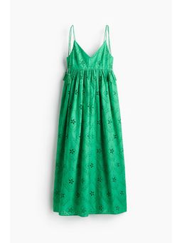 H&M - Women Green Broderie Anglaise Dress