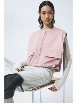H&M - Women Pink Bubble-Hem Gilet