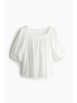 H&M - Women White Balloon-Sleeved Blouse