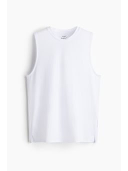 H&M MOVE - Regular Fit Sports Vest Top With Dry move White
