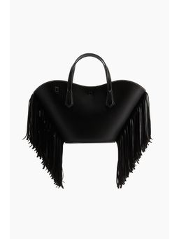 H&M - Women Black Fringe-Trimmed Crossbody Bag