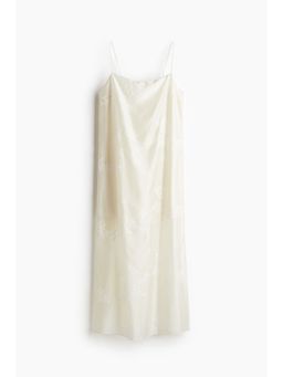 H&M - Women White Embroide Slip Dress