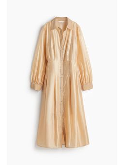 H&M - Women Beige Waisted Shirt Dress