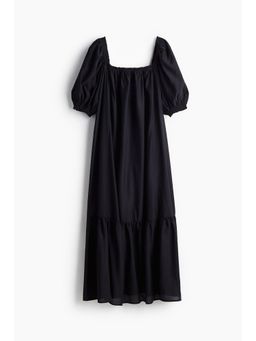H&M - Women Black Square-Neck Maxi Dress