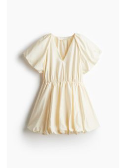 H&M - Women Beige Bubble-Hem Dress