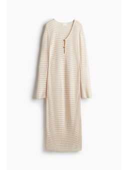 H&M - Women Beige Crochet-Look Dress