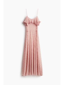 H&M - Women Pink Long Mesh Dress