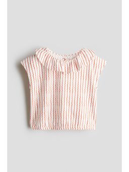H&M - Girls White Printed Top