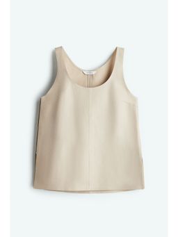 H&M - Women Beige Leather Vest Top