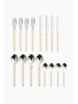 H&M - Beige 16-Piece Cutlery Set