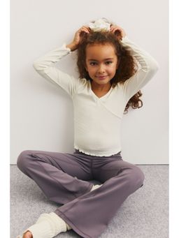 H&M - Girls White Wrapover Top