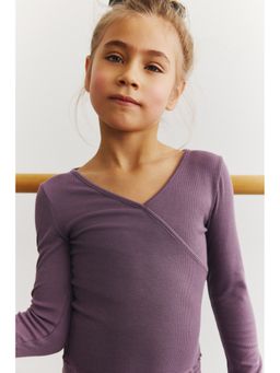 H&M - Girls Purple Wrapover Top