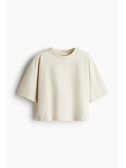 H&M - Women Beige Boxy T-Shirt