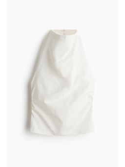 H&M - Women White Draped Halter Neck Top