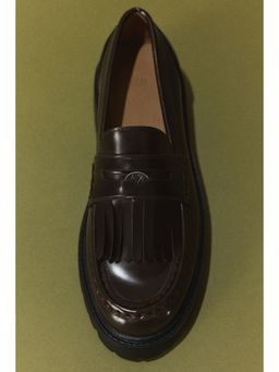 H&M - Women Brown Fringe-Trimmed Loafers