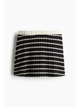 H&M - Women Black Jacquard-Knit Skirt