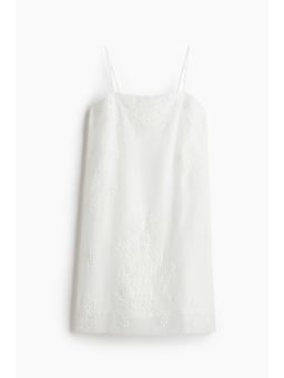 H&M - Women White Broderie Anglaise Strappy Dress