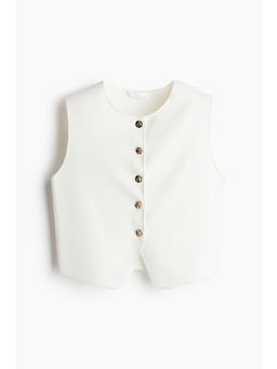 H&M - Women White Jersey Waistcoat