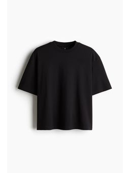 H&M - Men Black Loose Fit Boxy-Style T-Shirt