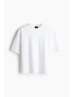 H&M - Men White Loose Fit Boxy-Style T-Shirt