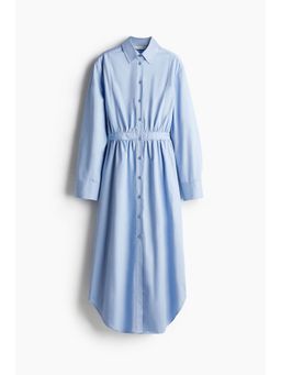 H&M - Women Blue Cotton Shirt Dress