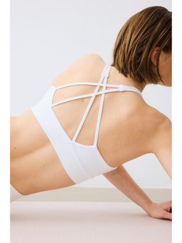 H&M - Women White Medium Support Sports Bra With Softmove