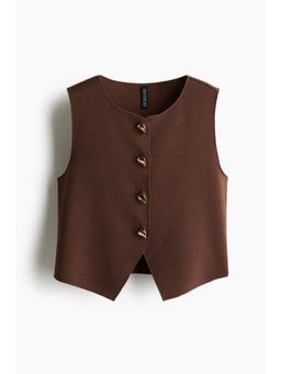 H&M - Women Brown Jersey Waistcoat
