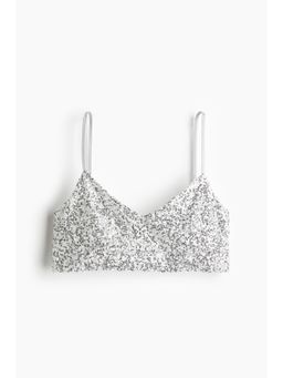 H&M - Women Grey Sequined Bralette Top