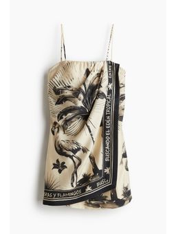 H&M - Women Beige Draped Bandeau Dress