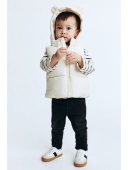 H&M - Boys & Girls Beige Hooded Puffer Gilet