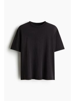 H&M - Men Black Loose Fit Washed T-Shirt