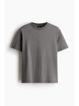 H&M - Men Grey Loose Fit Washed T-Shirt