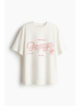 H&M - Women White Printed T-Shirt