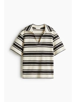 H&M - Women White Colla Knitted Top