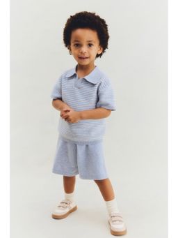 H&M - Boys Blue 2-Piece Cotton-Knit Set