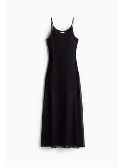 H&M - Women Black Strappy Mesh Dress