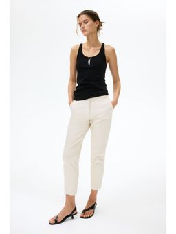 H&M - Women White Cigarette Trousers
